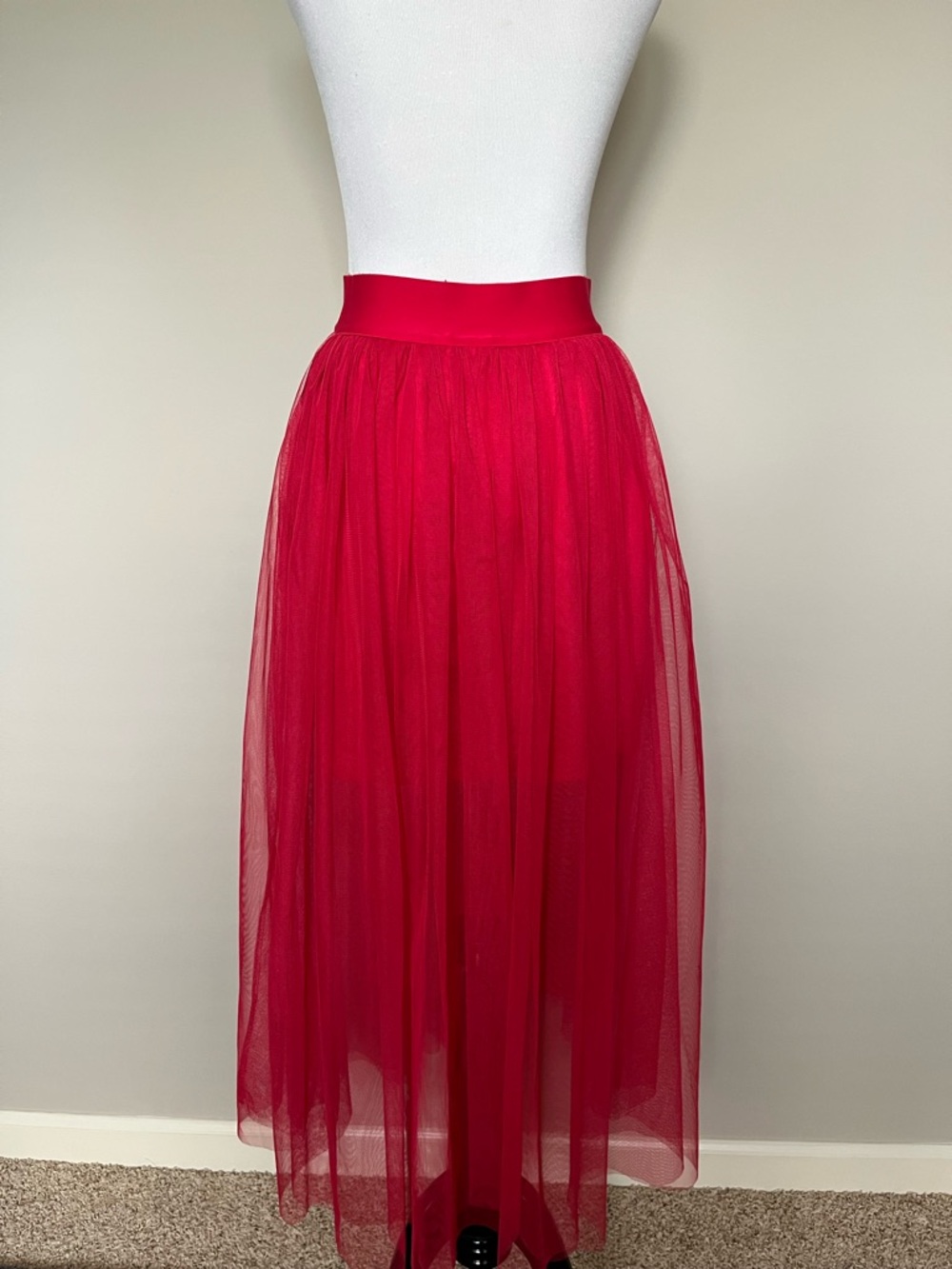 Adidas Women's Red Pleated Tullle Skirt Size Small - Picture 8 of 9